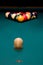 Breaking racked pool balls