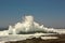 Breaking waves on ocean shore