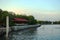 Breakwater, concrete sea wall and building next to ocean