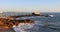 The breakwater of Les Sables d`Olonne