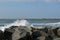 Breakwater with Lighthouse in the Distance