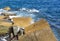 Breakwater at the Mediterranean sea