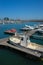 Breakwater of the port of Perros-Guirec on the coasts of Armor in Brittany