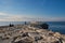 Breakwater Rimini harbour Italy
