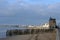 Breakwater on Sillon beach in Saint-Malo