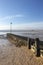 Breakwater on Thorpe Bay Beach, Essex, England