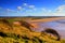 Brean beach Somerset England UK golden and sandy