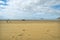 Brean Sands on the Bristol Channel, Somerset, UK