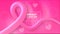 Breast Cancer Awareness 3d pink ribbon animation