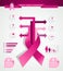 Breast cancer awareness concept infographics EPS10