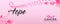 Breast cancer awareness hope text banner