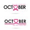 Breast cancer awareness logo design.Breast cancer awareness