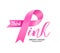 Breast Cancer Awareness Month Campaign design with pink ribbon.