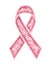 Breast Cancer Awareness Month Emblem, Pink Ribbon Symbol