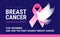 Breast Cancer Awareness month October. Vector conceptual illustration for Breast Cancer Awareness event poster or banner. Pink