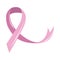 Breast cancer awareness month, pink ribbon hope message, healthcare concept flat icon style