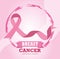 Breast cancer awareness month ribbon pink healthy campaign vector