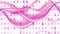 Breast cancer awareness month. Smooth abstract waves and pink ribbon tape motion design