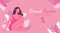 Breast cancer awareness month web banner for charity campaign or disease prevention concep