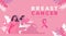 Breast cancer awareness month web banner for charity campaign or disease prevention concept