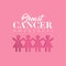 Breast Cancer Awareness paper cutout girl group