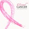 Breast cancer awareness pink ribbon hand made