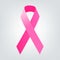 Breast cancer awareness pink ribbon. Women healthcare concept.