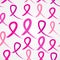 Breast cancer awareness pink ribbons seamless pattern EPS10 file