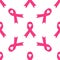 Breast cancer awareness pink single ribbon isolated on white background. Vector illustration EPS 10