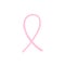 Breast cancer awareness ribbon doodle icon