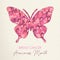 Breast Cancer Care cutout pink butterfly for help