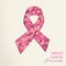 Breast Cancer Care cutout pink ribbon for help