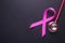 Breast Cancer concept : Pink ribbon symbol of breast cancer and