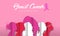 Breast cancer month diverse pink papercut women
