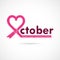 Breast Cancer October Awareness Month Campaign Background.Women