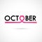 Breast Cancer October Awareness Month Typographical Campaign Background.Women health vector design.Breast cancer awareness logo d