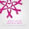 Breast Cancer October Awareness Month. World Cancer Day. Bright Pink Awareness Ribbon. The Ribbons Represents Support.