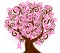 breast cancer pink ribbon tree