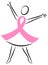 Breast Cancer Pink Ribbon Woman/eps
