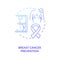 Breast cancer prevention concept icon