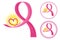 Breast Cancer Ribbons Icons