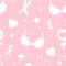 Breast Cancer Seamless Pattern, Endless Pink Repeating Print Can be Used for Background, Wallpaper, Textile, Packaging