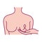 Breast cancer woman body self examination