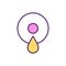 Breast engorgement RGB color icon