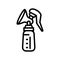 breast milk pump line icon vector illustration