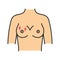 Breast pain color icon