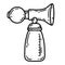 Breast pump for milk during lactation and breastfeeding vector icon