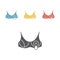 Breastfeeding bra flat icon Vector illustration