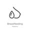 breastfeeding icon vector from pregnancy collection. Thin line breastfeeding outline icon vector illustration. Outline, thin line