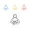 Breastfeeding line icon. Vector illustration for websites.